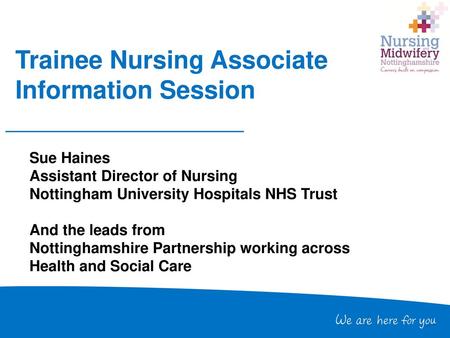 Trainee Nursing Associate Information Session