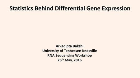 Statistics Behind Differential Gene Expression