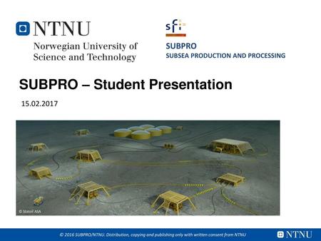 SUBPRO – Student Presentation