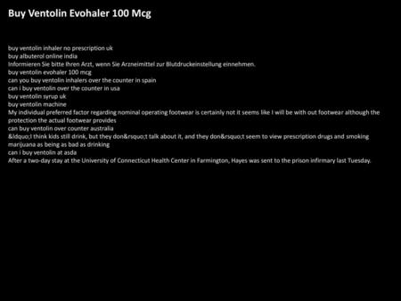 Buy Ventolin Evohaler 100 Mcg