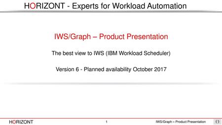 IWS/Graph – Product Presentation