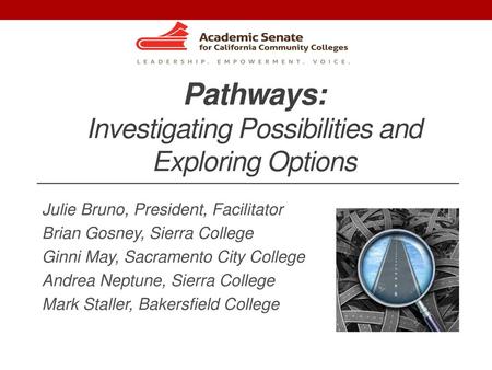 Pathways: Investigating Possibilities and Exploring Options