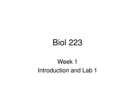 Week 1 Introduction and Lab 1