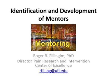 Identification and Development of Mentors