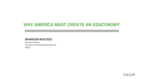 Why America must create an educonomy