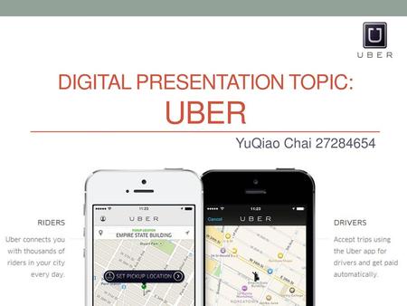 Digital Presentation Topic: Uber