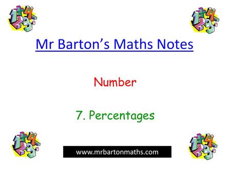 Mr Barton’s Maths Notes