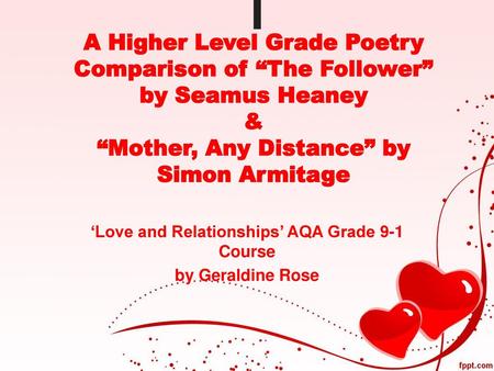 ‘Love and Relationships’ AQA Grade 9-1 Course by Geraldine Rose