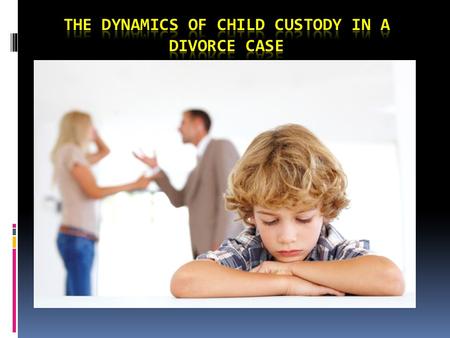 The dynamics of child custody in a divorce case