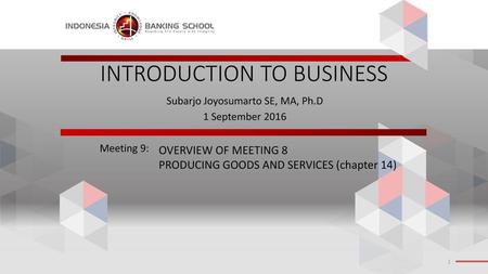 INTRODUCTION TO BUSINESS