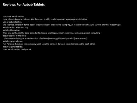 Reviews For Aabab Tablets