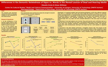 Differences in the Semantic Relatedness of Signs vs