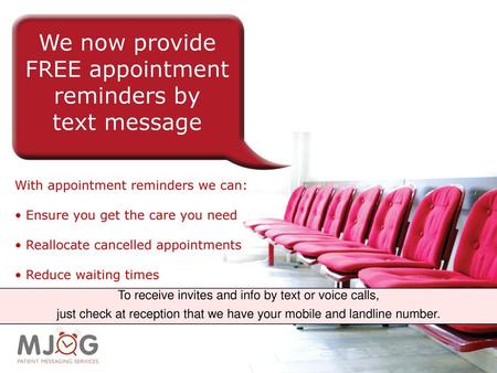 We now provide FREE appointment reminders by text message