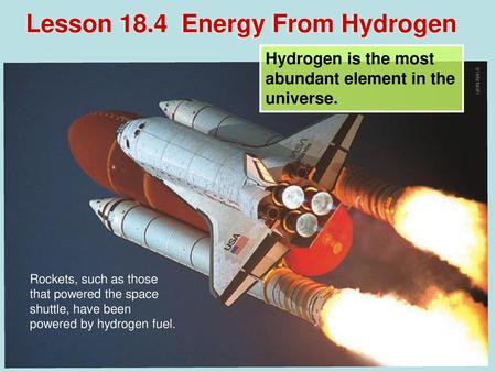 Lesson 18.4 Energy From Hydrogen