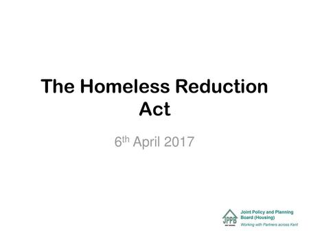 The Homeless Reduction Act