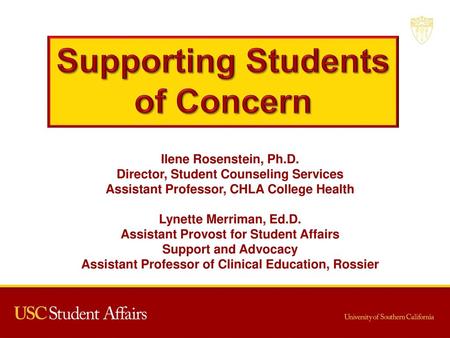 Supporting Students of Concern