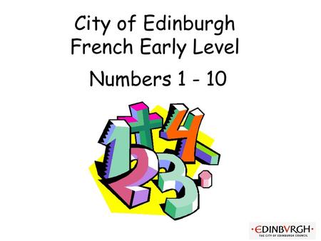 City of Edinburgh French Early Level