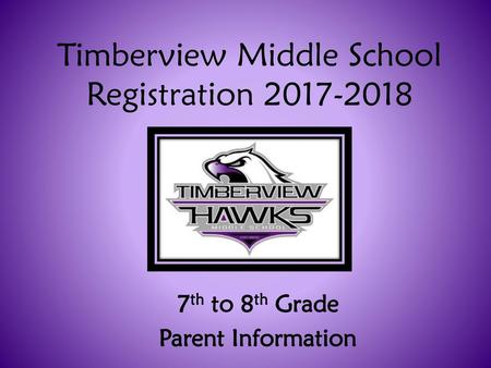 Timberview Middle School Registration