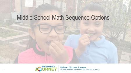 Middle School Math Sequence Options