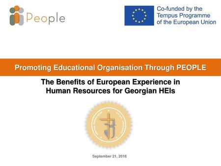 Promoting Educational Organisation Through PEOPLE