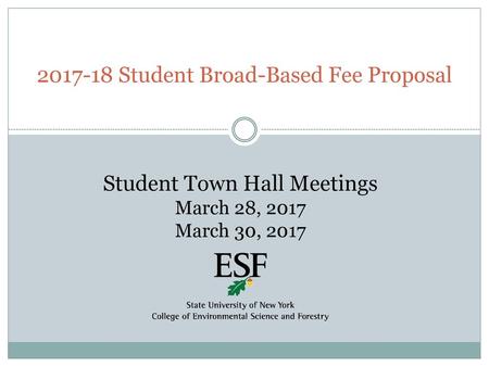 Student Broad-Based Fee Proposal