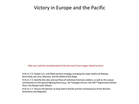 Victory in Europe and the Pacific