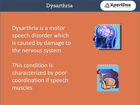 This condition is characterized by poor coordination if speech muscles