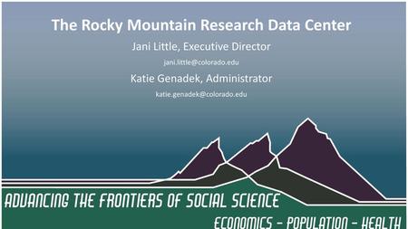 The Rocky Mountain Research Data Center