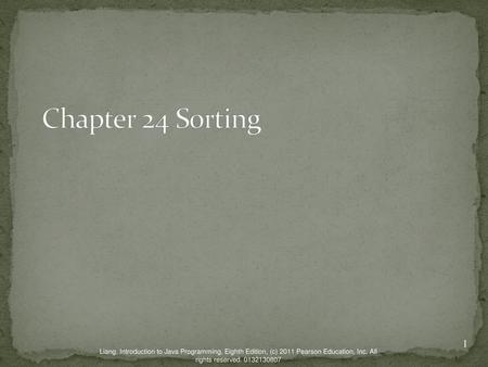 Chapter 24 Sorting.