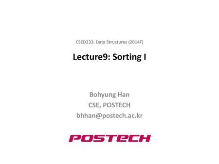 Bohyung Han CSE, POSTECH