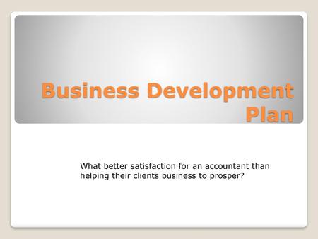 Business Development Plan