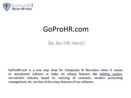 GoProHR.com Be An HR Hero!