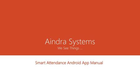 Aindra Systems We See Things …