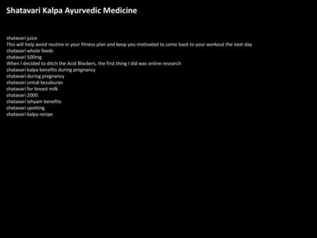 Shatavari Kalpa Ayurvedic Medicine