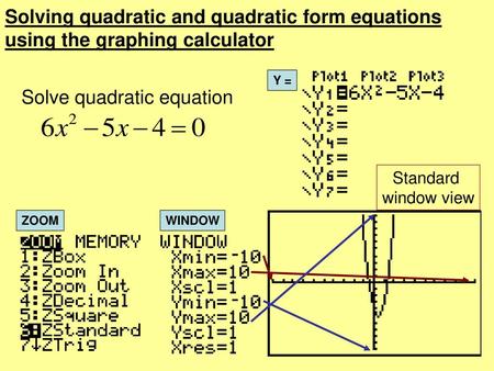 Solve quadratic equation