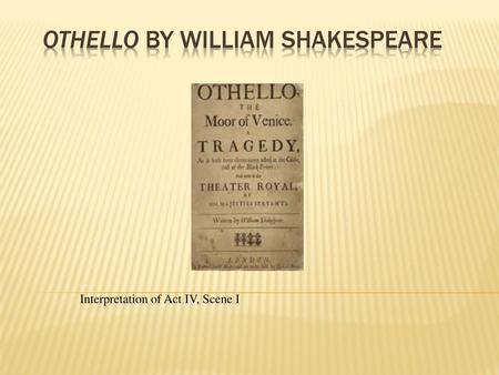 Othello by William Shakespeare