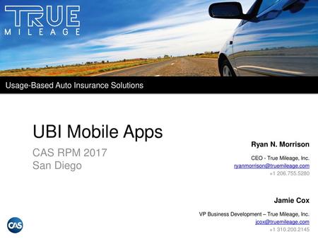 UBI Mobile Apps CAS RPM 2017 San Diego