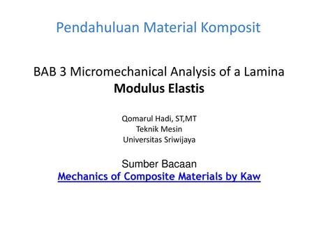 Pendahuluan Material Komposit