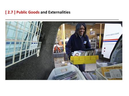 [ 2.7 ] Public Goods and Externalities