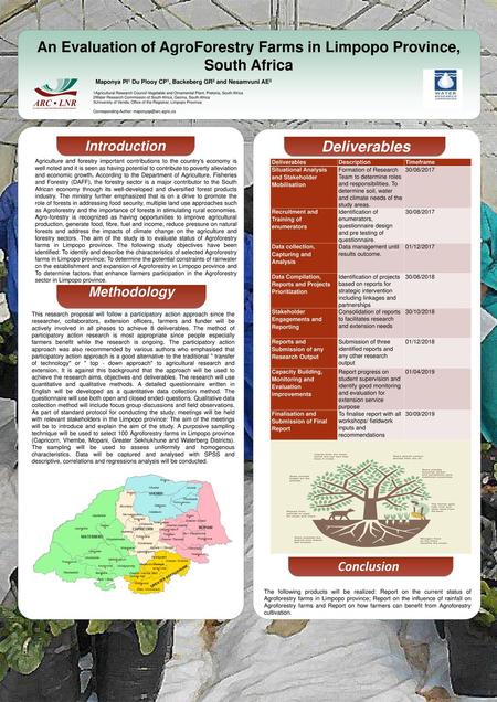 An Evaluation of AgroForestry Farms in Limpopo Province, South Africa