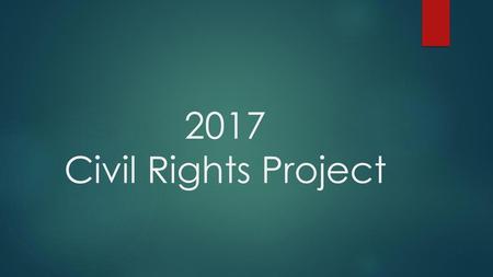 2017 Civil Rights Project.