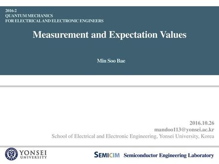 Measurement and Expectation Values