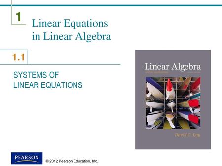 Linear Equations in Linear Algebra