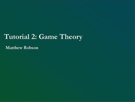 Q 2.1 Nash Equilibrium Ben 