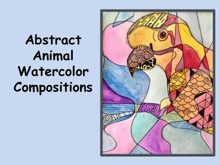 Abstract Animal Watercolor Compositions