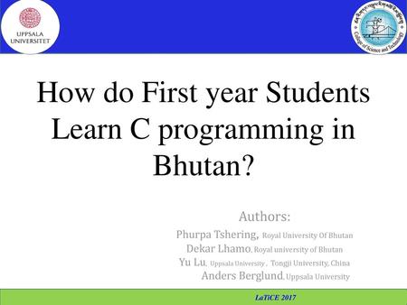 How do First year Students Learn C programming in Bhutan?