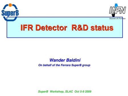 IFR Detector R&D status