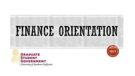 Finance Orientation 2017.