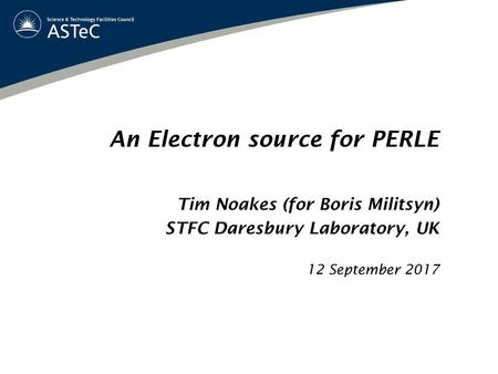 An Electron source for PERLE