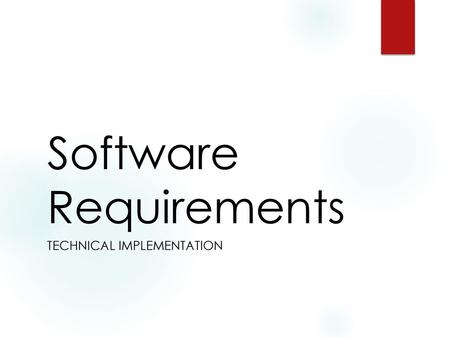 Software Requirements